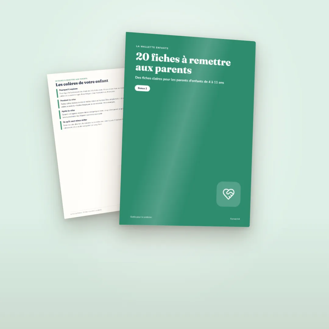 Bonus 20 fiches à remettre aux parents